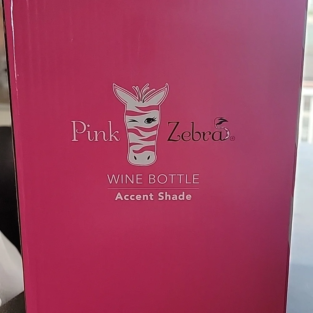 Pink Zebra - Wine Bottle Accent Shade - Picture 2 of 3